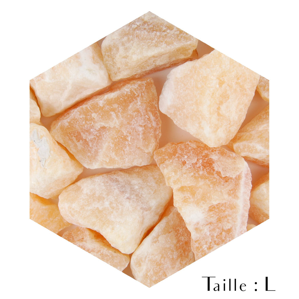 Petits morceaux de pierres brutes de calcite taille L