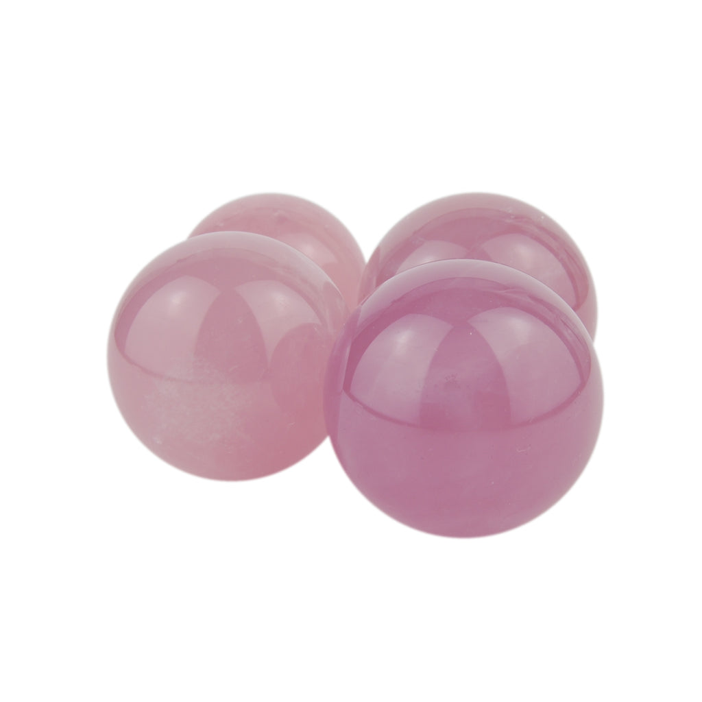 Groupe de sphères de quartz rose de diamètre de 4 cm